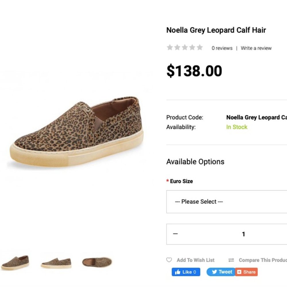 NWT - Chocolat Blu ~ Noella Leopard Slip-On Sneaker